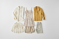 Mix di abbigliamento vintage estivo e primaverile, stile minimal