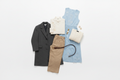 Mix di abbigliamento vintage uomo e donna, stile minimal